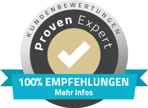 Auszeichnung: Proven Expert, 100 % Empfehlung